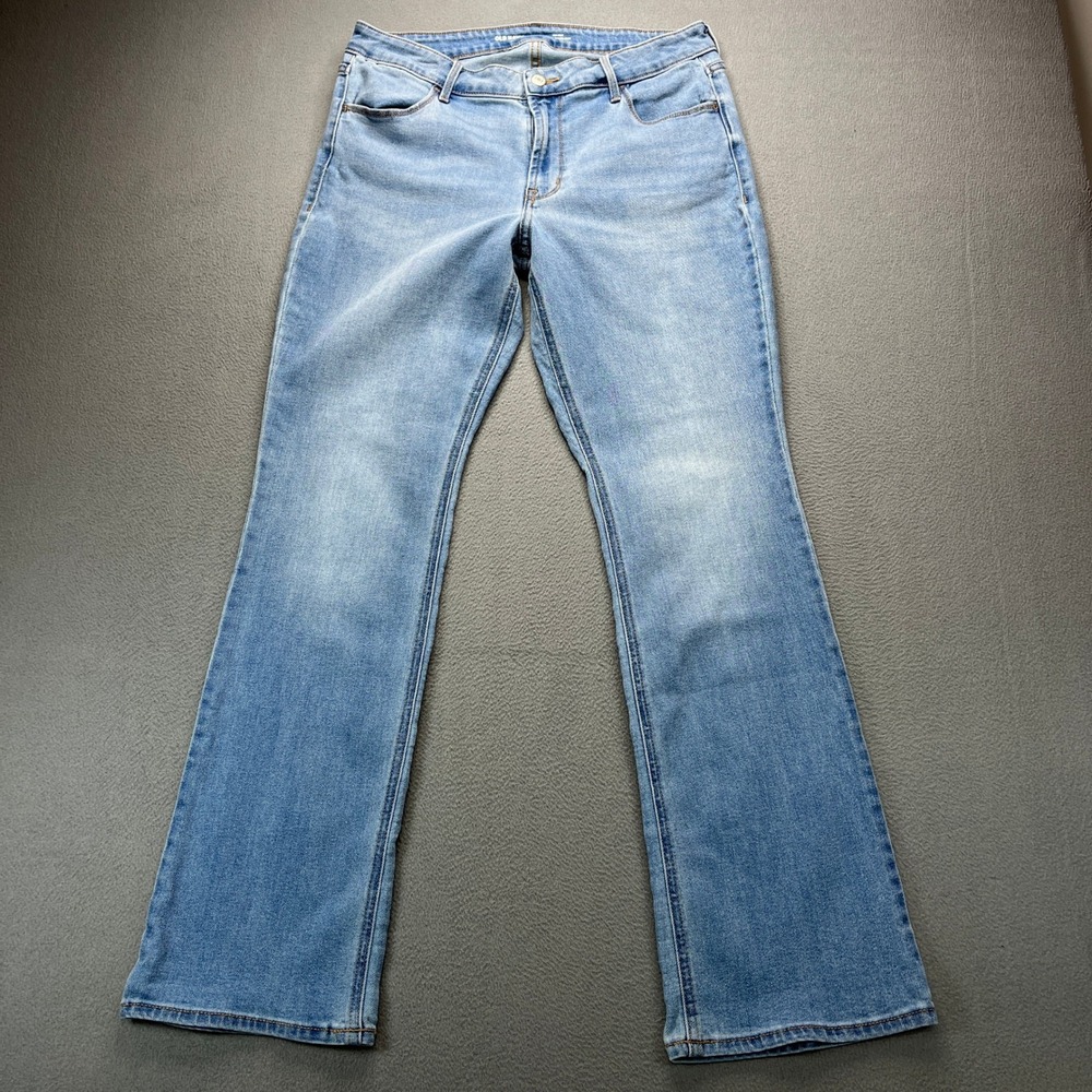 Old Navy Kicker Bootcut Jeans Womens 10 Light Wash Denim Stretch Casual Mid Rise